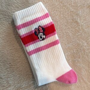 Disney Minnie Mouse Kids Socks - Pink and White